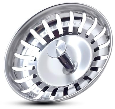 Luxe House Kitchen Sink Strainer Plug, 304 Stainless Steel, Food Catcher, Size 80mm
