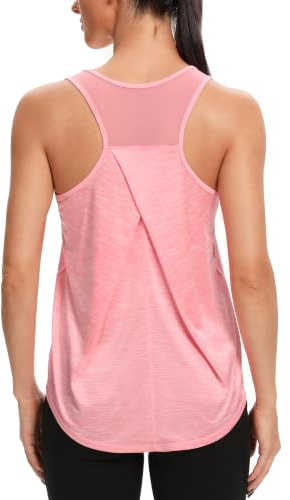 Dawnrole Damen Sport Tank Top Ärmelloses Leichte Fitness Top Yoga Oberteile
