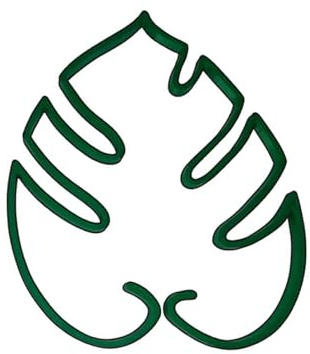 Blattförmiger Pflanzenstützstab, Monstera-Stielständer, Kletterpflanzen-Wachstumsstab-Zubehör für Garten, Zuhause (A)