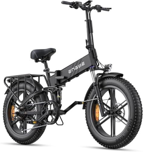 ENGWE ENGINE PRO 2.0 Electric Bicycle for Adults, 48V 16Ah Removable Battery, 20 x 4.0 Inch Fat Tyres (Black1)