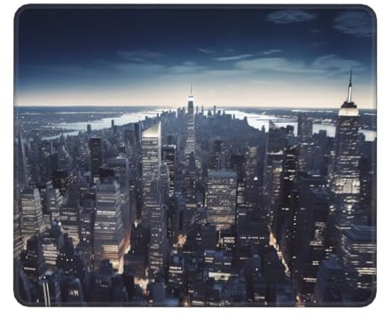 Mouses Pad New York City Mouses Mat Desk Pads New York City MousePad for Man Woman Computer Mousemats with Non-slip Rubber Base Keyboard Mat for Work