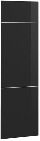 Vicco Küchenfront R-Line, Schwarz Hochglanz, 59.6 x 196 cm | Möbelfront für den Kühlumbauschrank, passend für R-Line Küchenschränke zur einfachen Montage