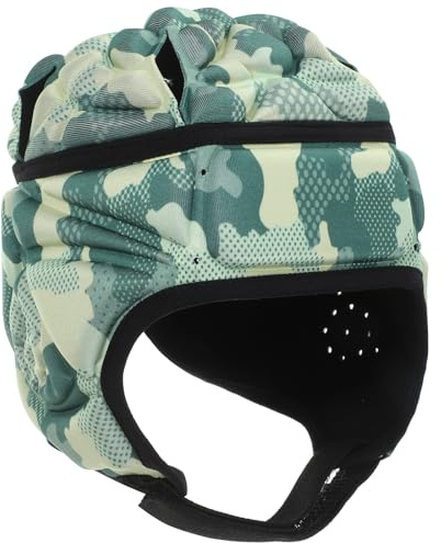 Outanaya Rugby Helm mit Verstellbarem Kinnriemen und 3D Ohrenschutz aus Eva Schaum für Kopf und Ohrschutz Geeignet für Erwachsene Beim Fußballtraining