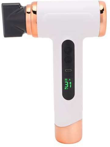 Phefop 200W Cordless Rechargeable Hair Dryer, 15600mAh Battery Operated,USB Portable Blow Dryer, 2 Adjustable Hot and Cold Air Settings for Students Dormitory (White)