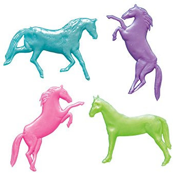 Partygeschenke - dehnbare Pferde mit Perlmuttglanz - 8er-Pack