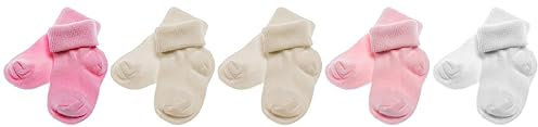 PETTI Artigiani Italiani Calze Neonati Calzino Intimo Bambini 6 Paia, Rosa, 0-3 Mesi Unisex-Bimbi
