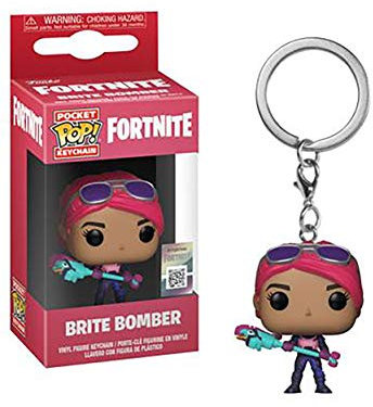 Funko Pocket POP! Keychain: Fortnite: Brite Bomber, Multi - Mini Figura in Vinile da Collezione Novità Portachiavi - Riempitivi per Calze - Idea Regalo - Merchandising Ufficiale - Video Games Fans