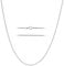 KISPER 24k White Gold Twisted Braided Rope Chain Necklace – 2mm White Gold Plated Solid Stainless Steel Durable Jewelry for Women & Men with Lobster Clasp