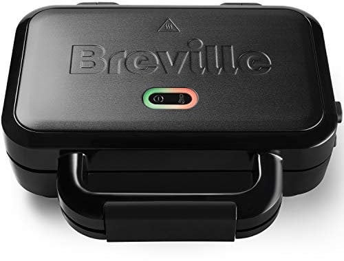 Breville Ultimate Deep Fill Toastie Maker | 2 Slice Sandwich Toaster | Removable Non-Stick Plates | Stainless Steel | Black [VST082]