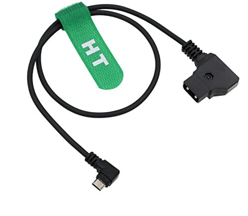 HangTon Nucleus-Nano Motor-Stromkabel, P-TAP D-Tap auf Micro-USB, 90 Grad, rechtwinklig, 14,8 V, 50 cm, für Tilta V-Mount