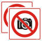Andchi 2-teiliges Zeichen, Fotografie verboten Zeichen, kein Film, Kamera nicht erlaubt, Aluminium Metall Handelszeichen, Größe: 150x150mm