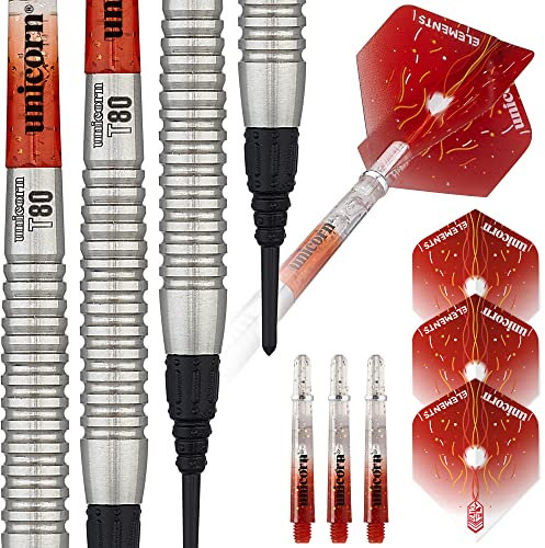 Unicorn Core XL Striker Dartpfeile mit weicher Spitze, rot, 23 g