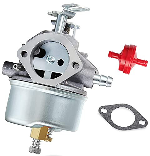 ZAMDOE Vergaser für Tecumseh HMSK80 HMSK90 HM70 HM80 8 PS 9 PS 10 PS Schneefräsenmotoren, ersetzt # 640349 640052 640054 640058 640058A 632334A, mit Kraftstofffilter