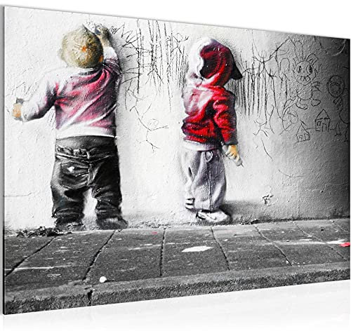 Runa Art Bild Kinder Graffiti Modern Wandbilder Babyzimmer Spielzimmer 1 Teilig - Made In Germany - Streetart Bunt Flur 039215c