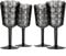 LIVIVO Prism Diamond Etched Plastic Acrylic Glasses for Special Occasions Dinners Parties Camping BBQ Cocktail Gin Beverages Mulled Wine Champaign Reusable Dishwasher safe- Set of 4 (4pc Wine Glasses)