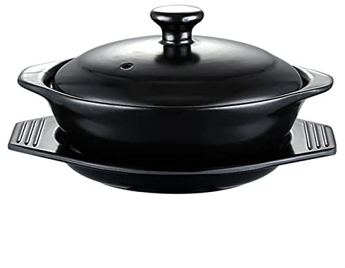 Cazuela Claypot esmaltado negro arroz cazuela de cerámica de cocina olla olla arroz cocinando ceramique Cocina de restaurante, etc.
