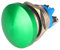 Guuzi 16mm 3V/6V/12V/24V/48V/110V/220V Botón Pulsador Momentáneo Cabeza de Seta de Metal Botón de Inicio Redondo 1NO ON Off Terminal de Tornillo Abovedado de Reinicio Automático (Verde)