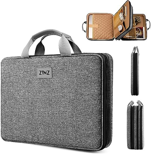 ZINZ Erweiterbare Laptophülle 13 13,3 14 15,6 Zoll Schutzhülle | Kompatibel mit MacBook Pro 16/15,4, XPS 15/16 & den meisten 15-16 Notebooks, Mehrere Fächer für den Alltag