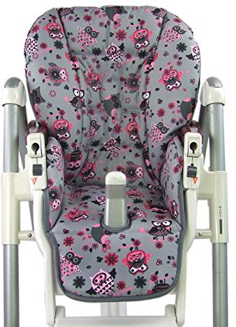 BAMBINIWELT Ersatzbezug Sitzkissen Bezug kompatibel mit Peg Perego Prima Pappa-Diner (Eule $12)