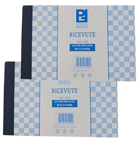 GUTE LINES Ricevute Generiche, Bollettari Quietanze Pagamenti Generici, Libretti Blocchetti Pagamenti, 50 Moduli Autocopianti, Quick Grafiche