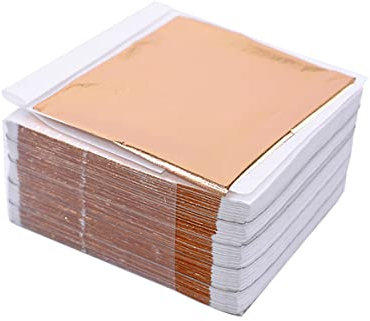 Cozylkx Gold Leaf Sheet 200pcs Gold Foil Sheets 3.66×3.38 Inch Gold Leaf Flakes for Nails, Picture Frames, Furniture Design,Champagne 2