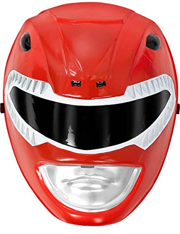 Funidelia Masque Power Ranger rouge pour garçon. Accessoires de déguisements pour enfant