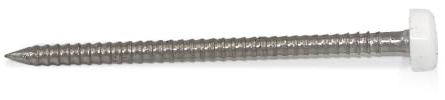 HomeSmart UPVC Panel & Top Pins Nails Plastic Headed Fascia & Roofing Fixings Secure PVC Cladding for Home Projects (250, 40mm)