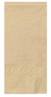 MANK Serviette in Sandfarben aus 3-lagigem Tissue 33 x 33 cm - Premium Einmal-Servietten, 100er-Pack, 1/8-Falz - Ideal für Hochzeiten, elegante Events & Gastronomie