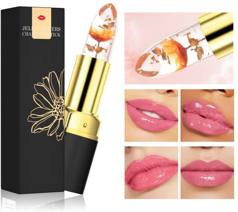 Lippenstift, Farbwechselnder Lippenstift mit Temperaturwechsel, 24 Stunden Halt Lang Anhaltend Nicht verblassend Natürlich Pflegend, Gold