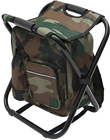 Klappbarer Stuhl, 2-in-1, zusammenklappbar, Angelstuhl, Tasche, Camping-Angelstuhl, Stabiler, bequemer Hocker, tragbarer Rucksack, Sitztasche, wirtschaftlicher Angelstuhl Good