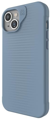 ZAGG Luxe Snap iPhone 15 Plus Hülle - schützende Handyhülle, Fallschutz (3 m), strapazierfähiges Graphen-Material, schlanke und leichte MagSafe-Handyhülle, Blau
