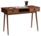 IDIMEX Scrivania Kim in legno massello di pino massello color castagno, tavolo da lavoro con 2 cassetti look scandi, tavolo da ufficio con 1 scomparto aperto e piedini conici
