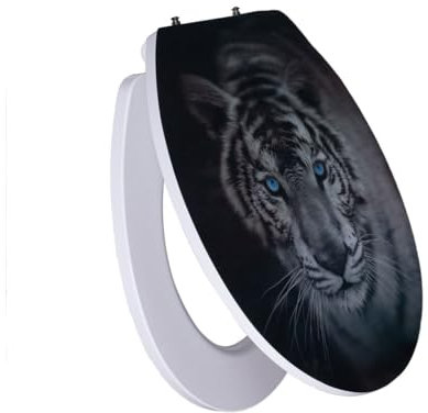 Primaster WC-Sitz mit Absenkautomatik Tiger 3D weiß WC-Sitz