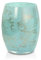 Terroso – Vase – Mundgeblasenes türkises Glas – Luxuriöses Erscheinungsbild, Stilvoll & Elegant - 20 cm hoch - Marmoroptik – Blumenvase