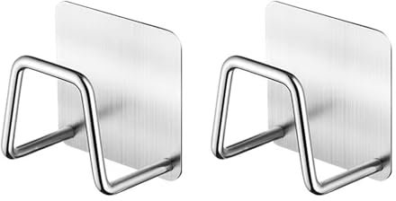 Wagoodter 2 pièces Porte-éponge Cuisine, Evier de Cuisine Porte-éponge Crochet étanche, Accessoires de Cuisine pour Le Rangement et l'égouttage Domestique (Argent)