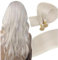 Easyouth Extensions Echthaar Bondings 50 cm Weiß Blond Extension Bondings Remy Haarverlangerung Bonding Extensions Echthaar Platinblond #1000 50g/50Stück