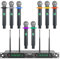 Phenyx Pro 8-Channel UHF Wireless Microphone System with Metal Handheld Dynamic Microphones, Fixed Frequency Mic for Karaoke,Church,Singing,DJ,260ft Range (PTU-4000-8H)