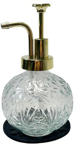 Birugen Vintage-Seifenspender für Badezimmer, Glas-Küchenseifenspender mit Pumpe, Bauernhaus-Optik, niedlich, klein, rustikale Dekoration (weiß)