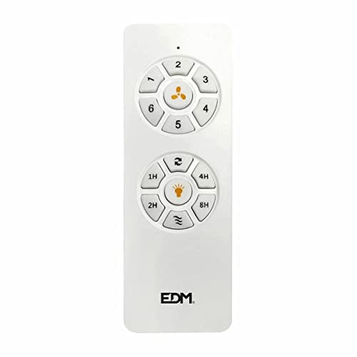 EDM Mando a Distancia para Ventilador 33826 Kara 33825 Blanco Recambio