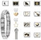 Greenyre 14PCS Italian Charms Bracelet Set 9mm Abnehmbar Edelstahl Modul Armband mit Öffnungswerkzeugen,Italian Style Charms für Damen,Geschenk für mama,grandma,daughter,Father‘s day gifts