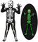 Senchinner Halloween Skelett Kostüm für Kinder - Glühen im Dunkeln Mit Kapuze, Handschuhe und Fußsäcke - Knochen Halloween Kostüm für Jungen, Mädchen - XL