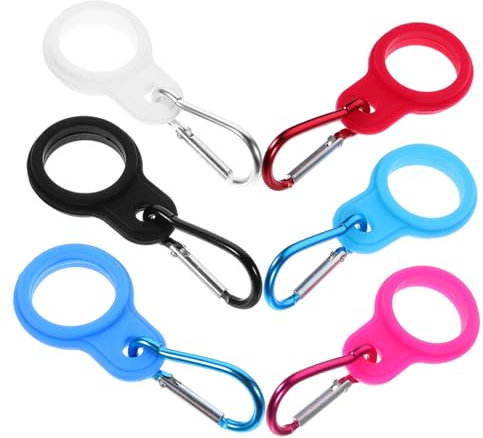 Yardwe 5sets Water Carabiner Hands-Free Bottle Holder for Running Hiking Cycling 6pcs*5 Random Color