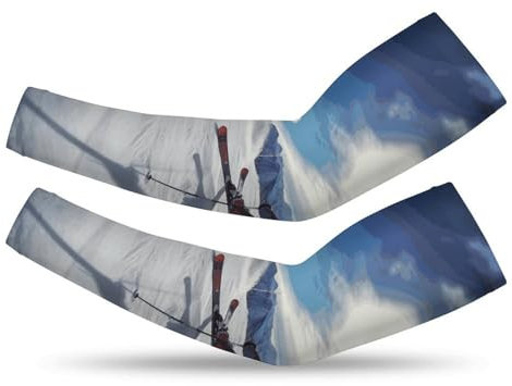 VTCTOASY Armstulpen für Männer und Frauen, UV-Sonnenschutz, Winter, Skifahren, Armstulpen, kühlende Tattoo-Abdeckung, Winter-Skifahren, Medium