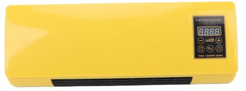 Mini Split AC/de Calefacción, Aire Acondicionado Montado en la Pared, Aire Acondicionado Portátil sin Conductos con Control Remoto para Dormitorio Oficina, Amarillo (Enchufe