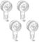 Luxear 4-Pack Saugnapf Haken ohne Bohren, Max 5KG, Saughaken extra stark Wiederverwendbar, Saugnäpfe Haken Transparent, Saugknöpfe für Handtuch Wand Fenster Glas Fliese Küche Badezimmer