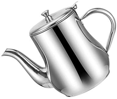 CRILSTYLEO Öltopf aus Edelstahl Ölbehälter Fettabscheider zum Kochen Fetthalter Fettsieb Bacon Fettbehälter Ölkanne mit Filter Ölsiebbehälter Fettdose aus Metall Rostfreier Stahl Silver