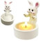 Kaninchen Kerzenhalter teelicht halter, Kaninchen deko, Osterhase Kerzenständer, Geschenke für Hasenliebhaber, Wohnzimmer Schlafzimmer Deko Tischdeko