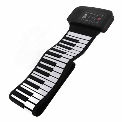 Roll Up Keyboard Piano, Silicone 88 Tasten Roll Up Piano Keyboards Hand Roll Piano Bildungslehrer Tragbares Tastatur Klavier mit Touch Control Panel Roll Up Piano für Anfänger Lernen (88 Schlüssel