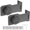 M METERXITY 2-Pack Keyless Combination Lock, 4.3 Zinc Alloy Mechanical Password Twist Knob Hasp Locks Latch, 90/180 Degree Barn Door Lock for Cabinet/Closet/Garage/Drawers/Garden [Gray]