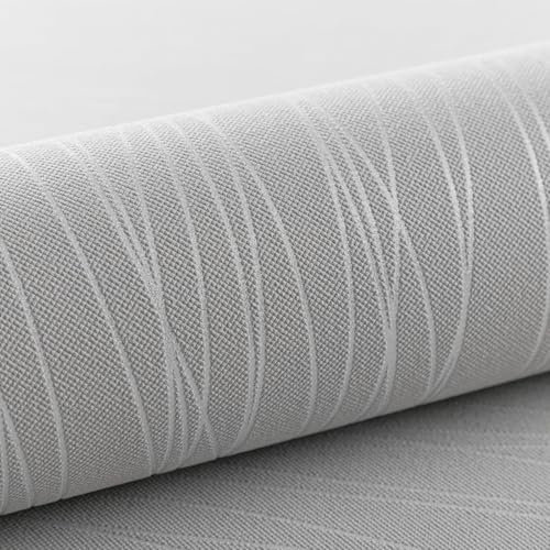 Anttyscar Grey Wallpaper Grey Striped Wallpaper for Bedroom Modern Plain Thick Textured Embossed Wallpapers Free No Match Pattern for Adult Teenager Kid Living Room Hallway Lounge